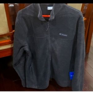 Columbia Full Zip Fleece Jacket Gray Small